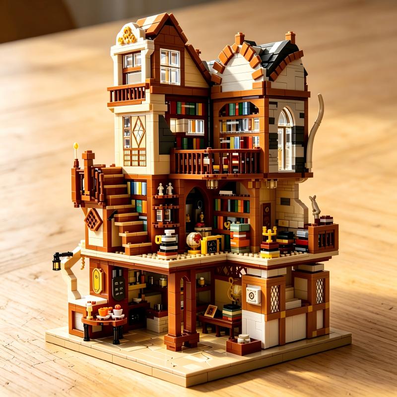 Vintage And Collectible Books - Vintage Book‑House Bricks Model, Multi‑layer Detailed