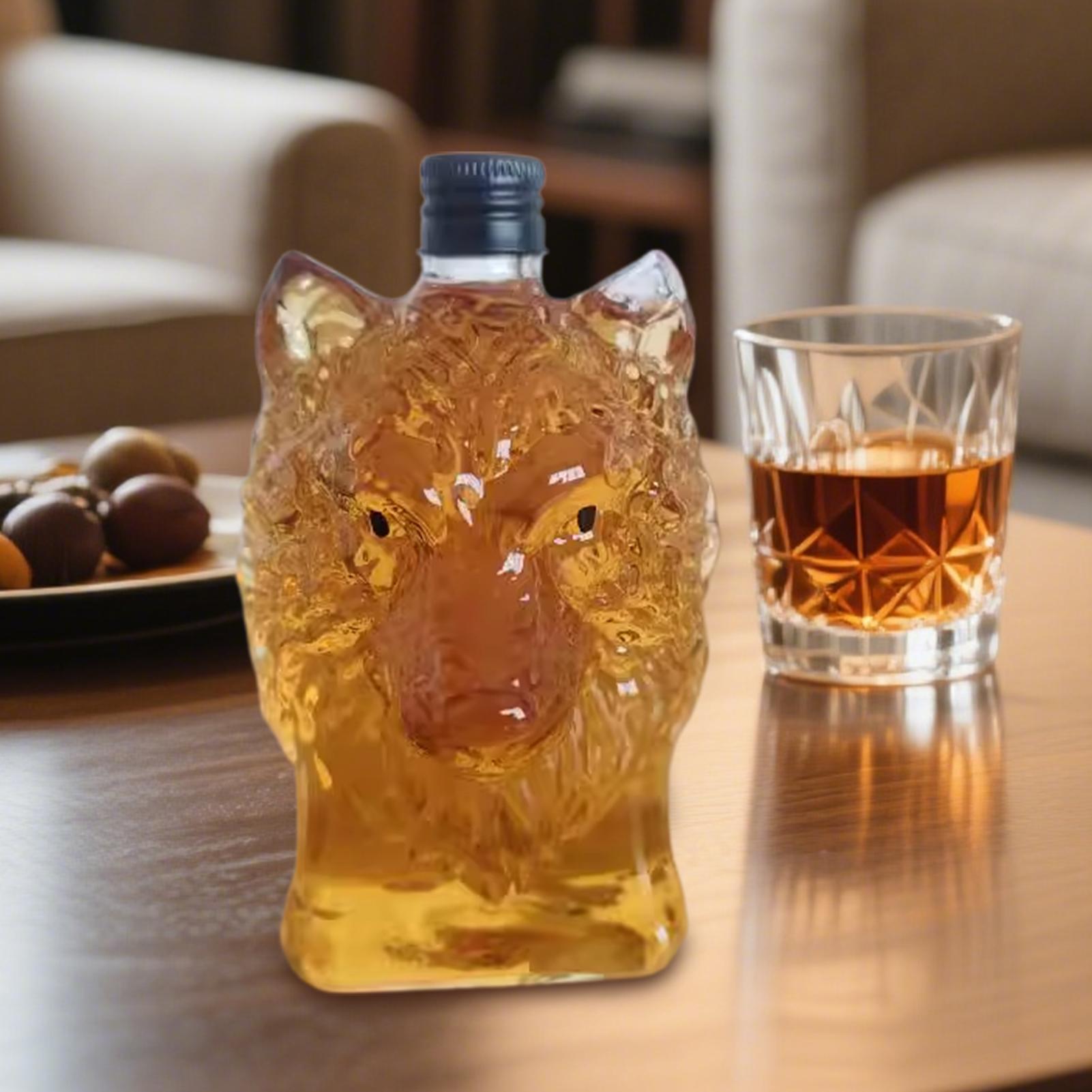 Whiskey Bottle Wolf Shape Wine - Collectible Vintage Wine 评论和价格