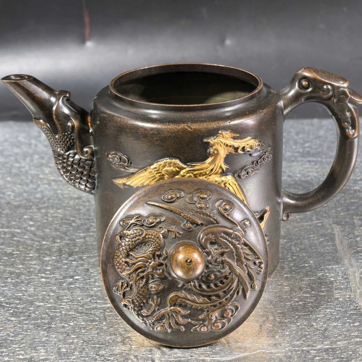 Vintage Gilt Brass Dragon & Ph - Collectible Vintage Wine 评论和价格