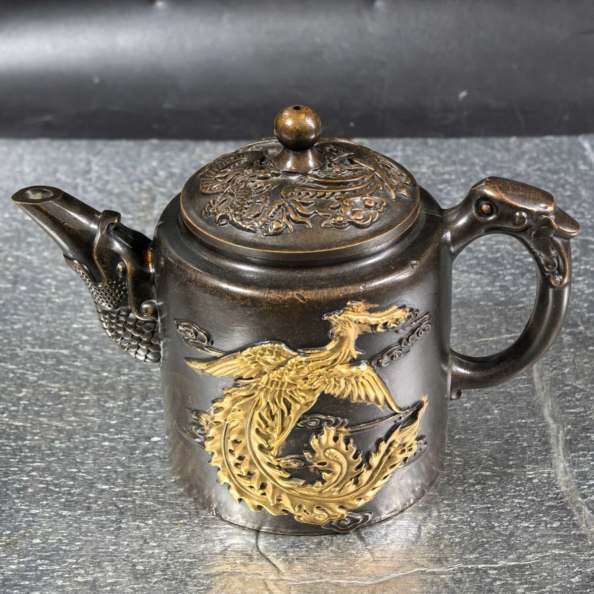Vintage Gilt Brass Dragon & Ph - Collectible Vintage Wine 评论和价格