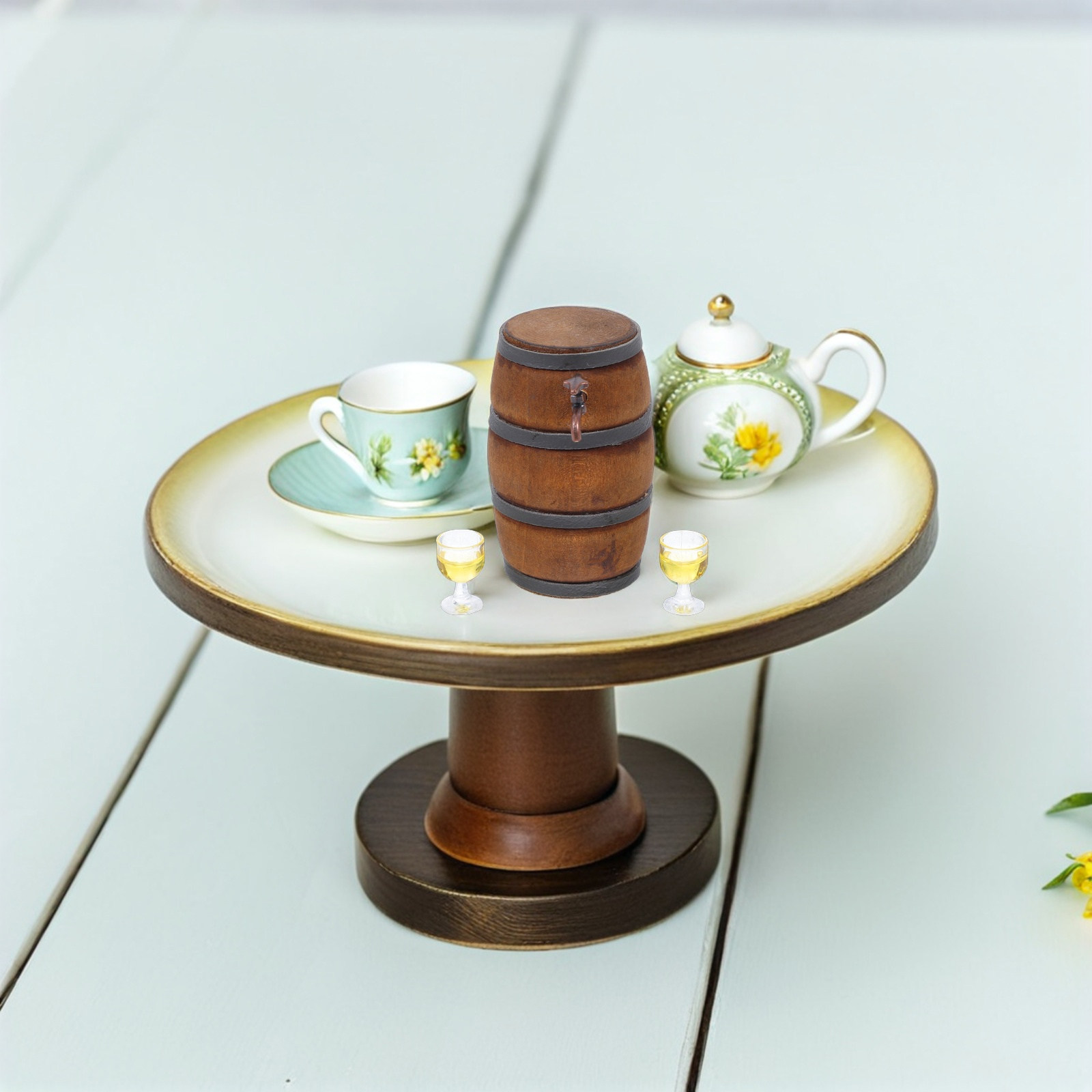 1Set Mini Wine Barrel and Glas - Collectible Vintage Wine 评论和价格