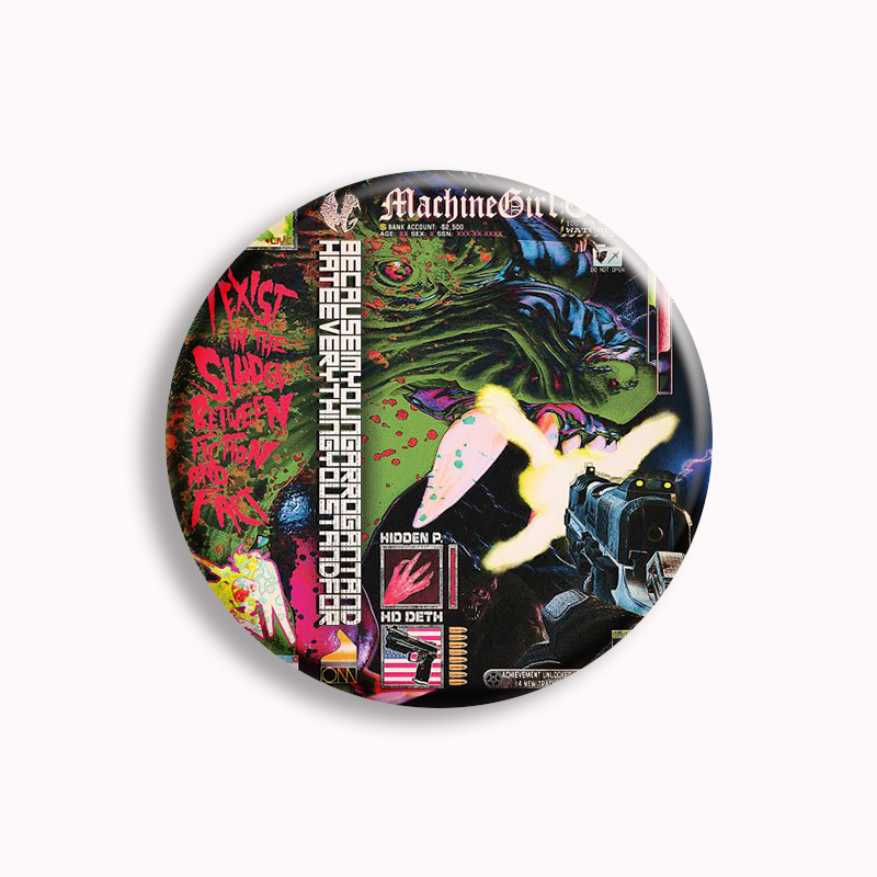 Machine Girl Wlfgrl Button Pin - Vintage Collectible Accessories 评论和价格