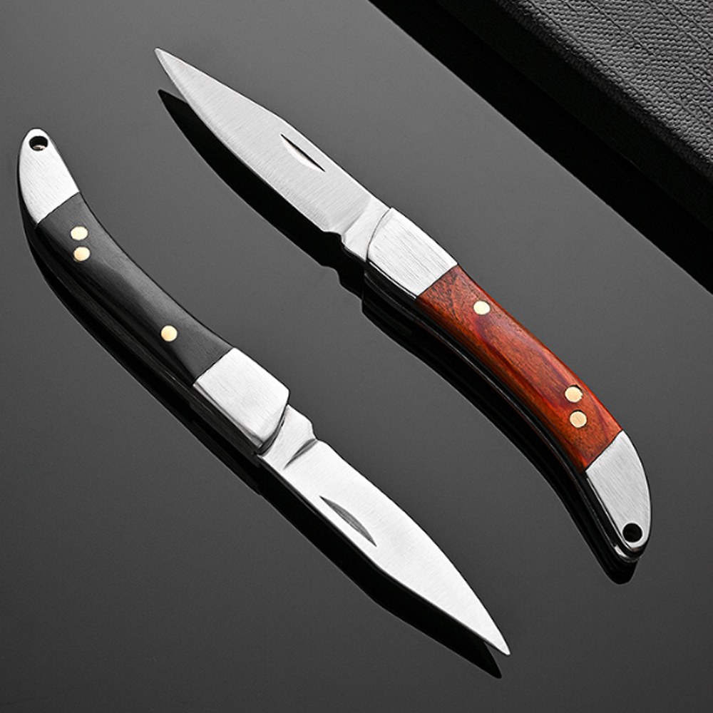 Vintage Curved Wood Handle Fol - Vintage Collectible Knife 评论和价格