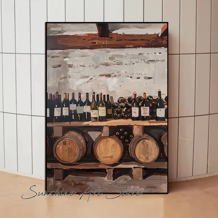 Wine Barrels Cellar Vintage Wi - Collectible Vintage Wine 评论和价格