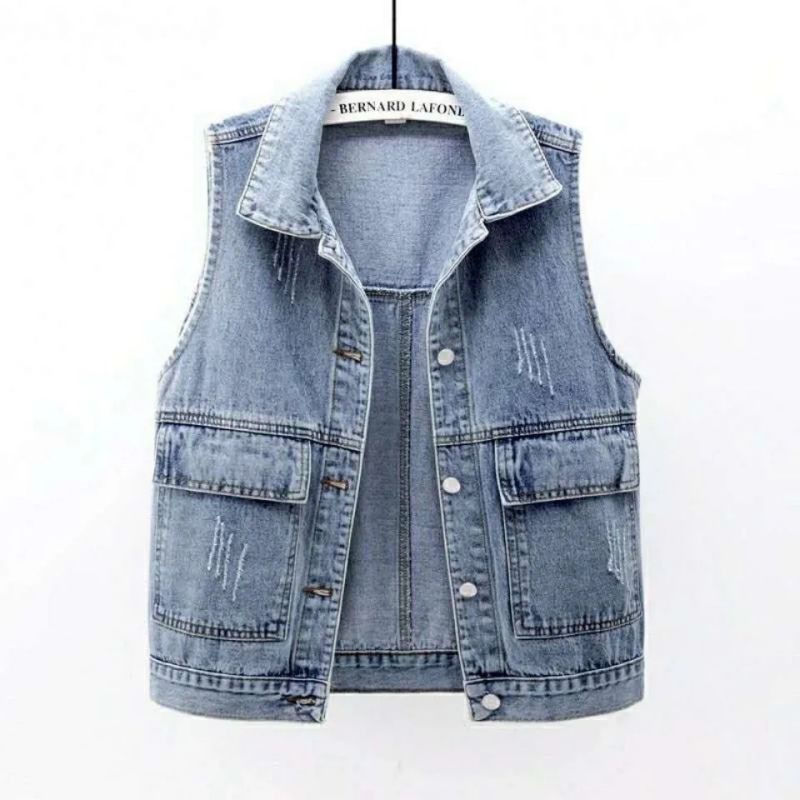 Denim Frayed Vintage Sleeveles - Vintage Collectible Buttons 评论和价格