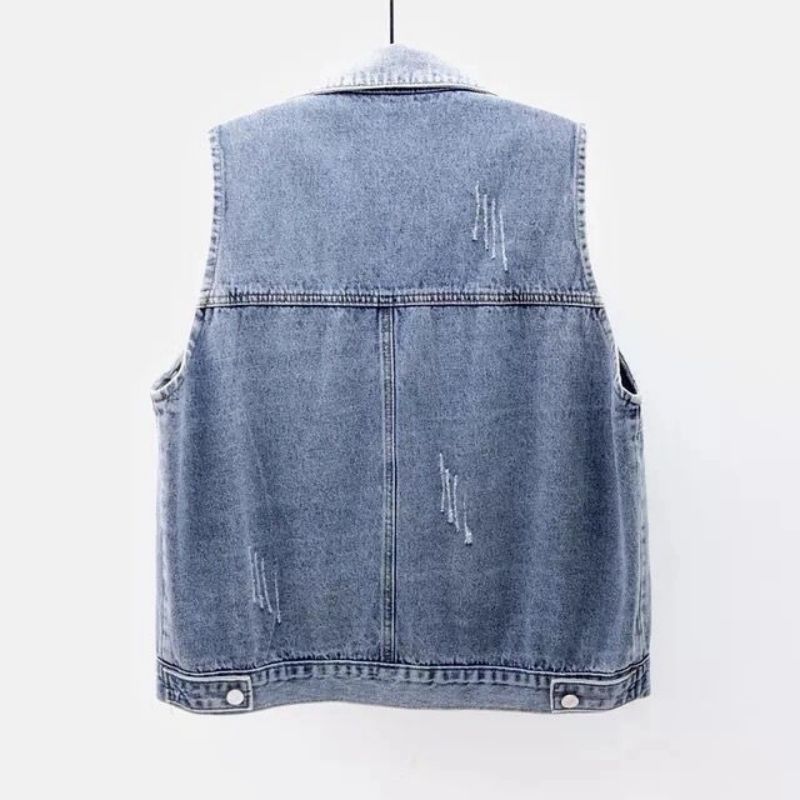 Denim Frayed Vintage Sleeveles - Vintage Collectible Buttons 评论和价格