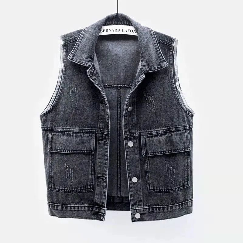 Denim Frayed Vintage Sleeveles - Vintage Collectible Buttons 评论和价格